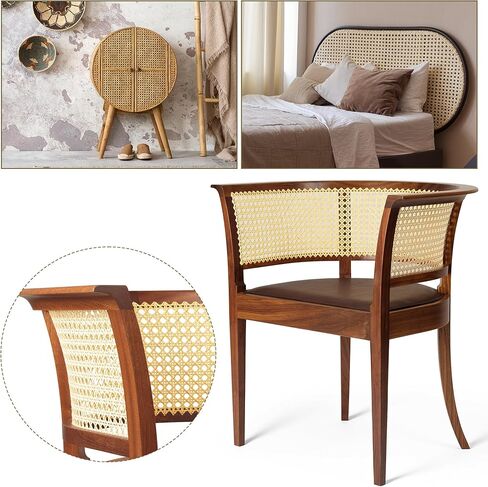 15 Pcs Rattan Repair Kits - Rattan Caning Material for Chairs and Cabinets, Woven Open Mesh Wicker Repair Kit for DIY Home Projects and Furniture in Kuwait