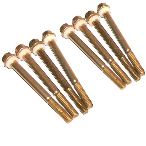 (8 Pack) 26-6 Fuel Bowl Screws & Nylon Reusable Gaskets 2 1/2" Long Fits for Holley Carburetors in Kuwait