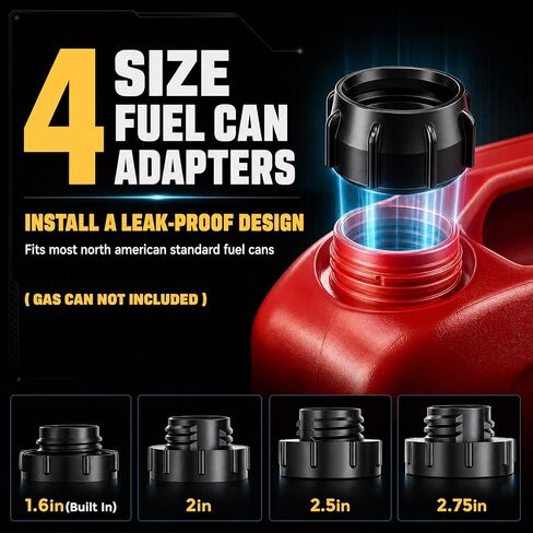 مضخة نقل الوقود اللاسلكية مع إيقاف تلقائي، مضخة كهربائية محمولة 3.2 جالون في الدقيقة متوافقة مع بطاريات ديوالت 20 فولت وميلووكي 18 فولت، خرطوم 51 بوصة و3 محولات للبنزين والديزل (أداة عارية) in Kuwait
