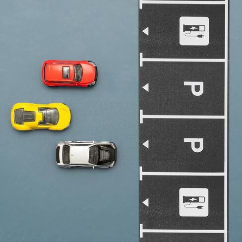 jojofuny Miniature Parking Lot Tape 1 Roll Adhesive Parking Space Tape for Kids DIY Micro Lot Design Prop Includes Traffic Signs and Road Markings Enhances Creativity and Family Interaction in Kuwait