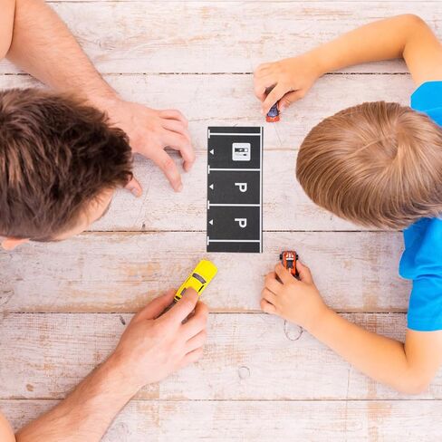 jojofuny Miniature Parking Lot Tape 1 Roll Adhesive Parking Space Tape for Kids DIY Micro Lot Design Prop Includes Traffic Signs and Road Markings Enhances Creativity and Family Interaction in Kuwait