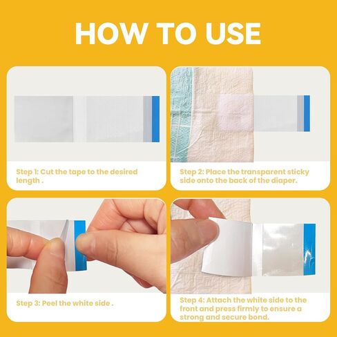 Diaper Adhesive Tape, 164ft Adhesive Closure Tape, DIY kit for All Diaper in Kuwait