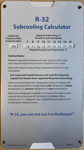 مخطط شحن حاسبة التبريد الفرعي A2L لـ R-454B وR-32 in Kuwait