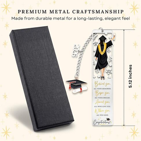 Graduation Gifts - 2026 High School, College Graduation Gifts for Women Her - Gift Ideas for Graduates - Class of 2026 Congrats Grad Inspirational Bookmark with Box in Kuwait