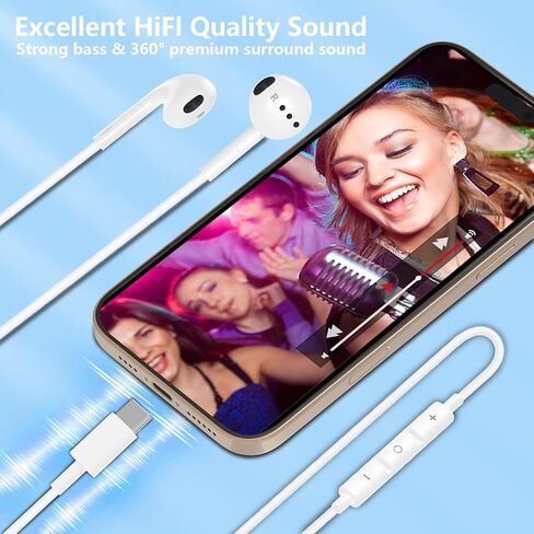 (Apple MFi Certified) AUX Cord for iPhone 15, USB C to 3.5mm Audio Adapter Hi-Fi Stereo Type C to Car Aux Headphone Braid Cord for iPhone 15 Pro Max/15 Pro/15 Plus, iPad Pro Air Galaxy, Pixel, 3.3FT in Saudi Arabia