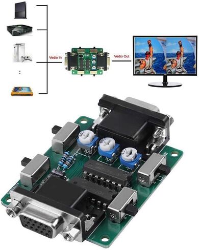 VC005 Screen Scanline Generator+VGA Connection for Retro Games Arcade Machine Gaming Device Parts Accessories in Kuwait