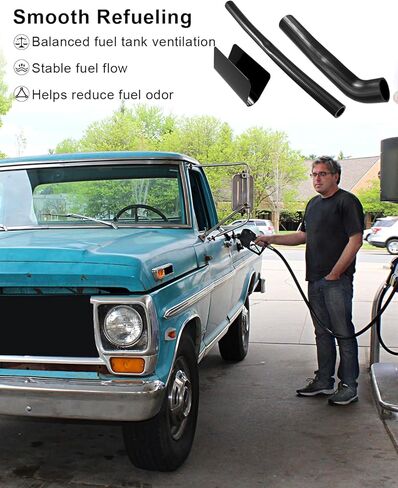 طقم خرطوم حشو الغاز والتهوية مناسب لفورد F-150 1975-1978 F-250 F-350 1973-1978 بيك اب سوبر كابينة قياسي مع خزان منتصف السفينة، مجموعة خرطوم عنق حشو خزان الوقود للشاحنة استبدال D5TZ-9047D in Kuwait