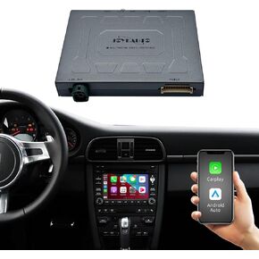 Wireless CarPlay Android Auto Retrofit Kit Decoder for Porsche PCM3.0 System Cayenne Panamera Macan 911 Boxster 2009-2012 Wireless CarPlay OEM Upgrade Mirror Link Steering Control WZPO-0 in Kuwait