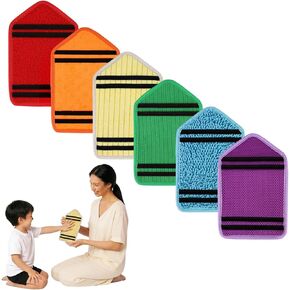 6 PCS Crayon Sensory Mats for Kids with Autism 9x6 Inch Textured Floor Tiles for Toddler Tactile Wall Panel for Sensory Corner Montessori Toys for Classroom Daycare Nursery Preschool Playroom in Saudi Arabia