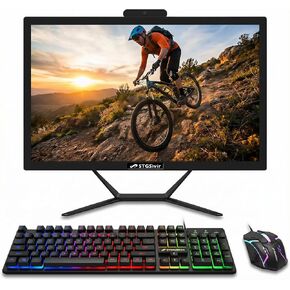 كمبيوتر مكتبي الكل في واحد، شاشة 22 بوصة، Intel Core i5 2.9 جيجا هرتز حتى 3.6 جيجا هرتز، ذاكرة 16 جيجا، 512 جيجا SSD، واي فاي 5، بلوتوث، لوحة مفاتيح RGB وماوس ولوحة ماوس، كاميرا ويب، W10H64 in Kuwait