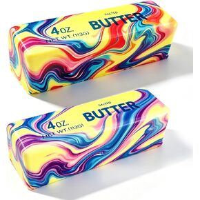 2 Packs Slow Rising Butter Squishy, Dumpling Squishies Butter Squeeze Toys Pack Sensory Stress Relief Soft & Stretchy Fidget Toy for Party Favors Squishy Butter in Kuwait