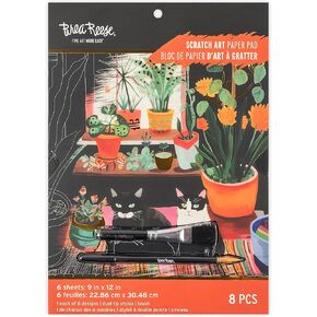 Brea Reese Surrealism Scratch Art Pad - 6 Sheets, 9x12in, Metallic Accents in Kuwait