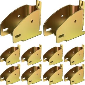 10 Pack E Track Wood Beam End Socket, E Track Shelf Brackets Accessories Fit for 2x4 2x6 in Enclosed Trailers, Storage Lumber Bracket Tie-Down Systems, Shelf Brackets Black in Saudi Arabia