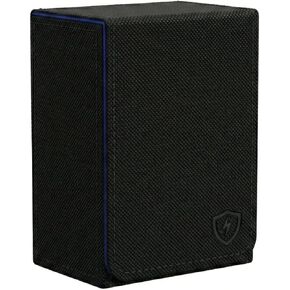 Double Decker Poker Card Case - Holds Two Sets of Poker Size Cards - Premium Dual-Deck Holder with Stylish Design and Secure Closure (Black-Red) in Kuwait