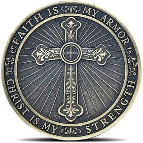 Faith is My Armor Christian Challenge Coin - Psalm 46:1 God is Our Refuge Scripture Coins in Kuwait