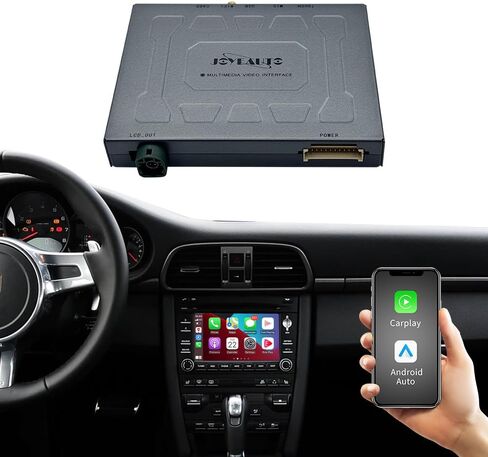 جهاز فك التشفير اللاسلكي CarPlay Android Auto التحديثي لنظام Porsche PCM3.0 كايين باناميرا ماكان 911 Boxster 2009-2012 Wireless CarPlay OEM ترقية التحكم في التوجيه بمرآة WZPO-0 in Kuwait