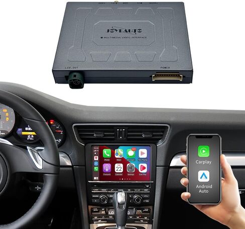 Wireless CarPlay Android Auto Retrofit Kit for Porsche, Fits 2009-2012 Cayenne Panamera Macan 911 Boxster, OEM Upgrade, Mirror Link, Camera, Steering Wheel Control, CDR3.1 System, WZPO-3 in Kuwait