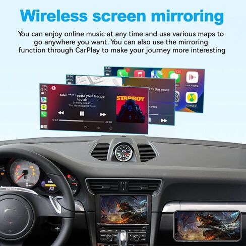Wireless CarPlay Android Auto Retrofit Kit for Porsche, Fits 2009-2012 Cayenne Panamera Macan 911 Boxster, OEM Upgrade, Mirror Link, Camera, Steering Wheel Control, CDR3.1 System, WZPO-3 in Kuwait
