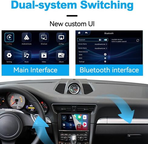 Wireless CarPlay Android Auto Retrofit Kit for Porsche, Fits 2009-2012 Cayenne Panamera Macan 911 Boxster, OEM Upgrade, Mirror Link, Camera, Steering Wheel Control, CDR3.1 System, WZPO-3 in Kuwait