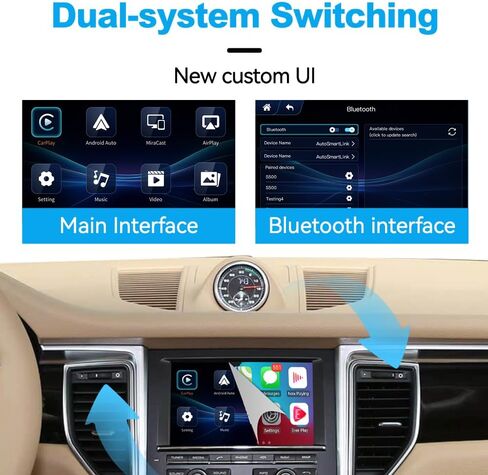 Wireless CarPlay Android Auto Retrofit Kit Decoder for Porsche PCM3.1 System Cayenne Panamera Macan 911 Boxster 2010-2016 Wireless CarPlay OEM Upgrade Mirror Link Control WZPO-1 in Kuwait