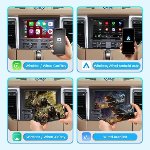 Wireless CarPlay Android Auto Retrofit Kit Decoder for Porsche PCM3.1 System Cayenne Panamera Macan 911 Boxster 2010-2016 Wireless CarPlay OEM Upgrade Mirror Link Control WZPO-1 in Kuwait
