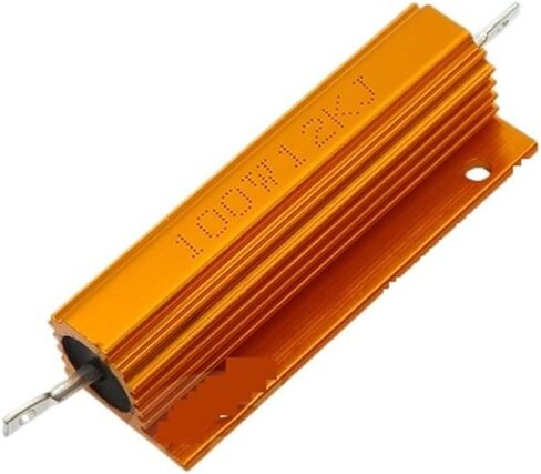 1pcs 100W Aluminum Power Metal Shell Case Wirewound Resistor 0.05 0.1 0.5 1 2 6 8 10 20 200 500 750 800 1K 10K ohm 0.01-100K(4R) in Kuwait