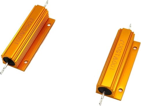 100W 0.01~100K Aluminum Power Metal Shell Case Wirewound Resistor 0.1 0.5 1 1.5 2 6 8 10 20 100 150 200 300 1K 10K ohm RX24(8K) in Kuwait