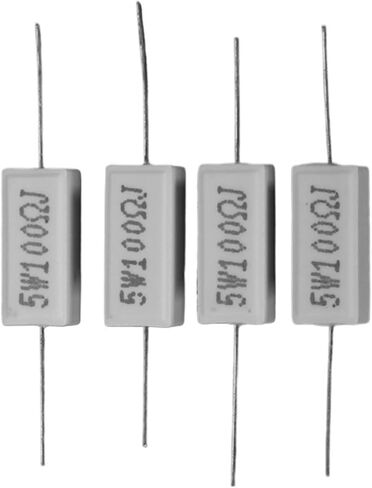 B21B 100X مقاومات اسمنتية ملفوفة سلكيًا 100 أوم 5 وات 5% in Kuwait