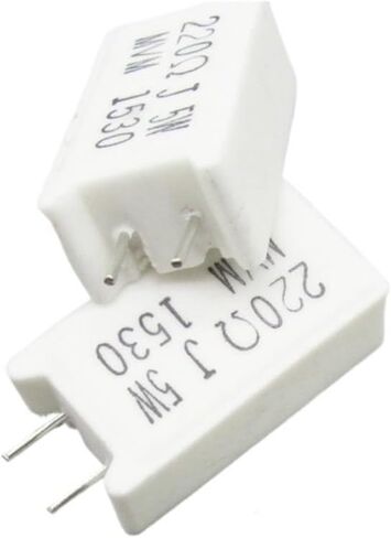 30 قطعة/5W220RJ MVM5JB220R 5 واط 220R 5% سلك أسمنتي الجرح مقسم التردد الرأسي مقاوم من السيراميك in Kuwait