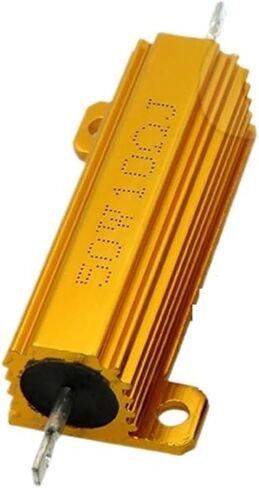 1pcs 50W Aluminum Power Metal Shell Case Wirewound Resistor 0.05 0.1 0.5 1 2 6 8 10 20 200 500 750 800 1K 10K ohm 0.01-100K(51R) in Kuwait