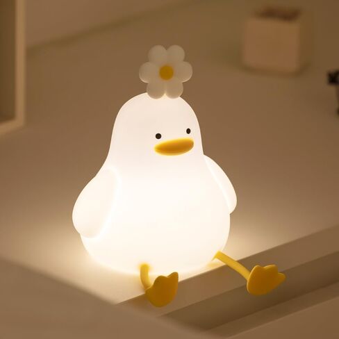 Fried Egg Cute Night Lights for Toddler, Kids, Baby, Nursery Warm Light Ambient Lamp for Snoothing, Sleeping Companion, Auto Off 30Min Timer, Rechargeable Battry Cordless, Soft Silicone Skin in Saudi Arabia