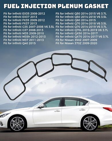 مجموعة حشية حقن الوقود العلوي تناسب إنفينيتي Q50 Q60 Q70 QX50 QX70 EX35 EX37 FX35 FX37 G35 G37 M35 M37، مناسبة لنيسان 350Z 370Z، استبدل 14032JK21A MS97367 in Kuwait