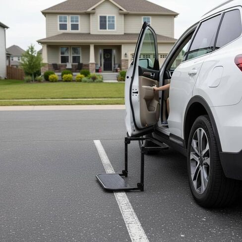 Generic Tire Mounted Step Portable Truck Tire Footstep Adjustable Vehicle Accessory for Outdoor Adventure, Outdoor in Kuwait