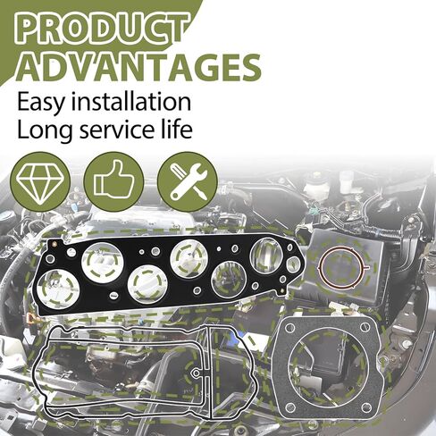 MS19700 Upper Intake Manifold Gasket Fit for Honda Odyssey Accord Pilot Crosstour & Acura RL TL TSX 2005-2017, Fuel Injection Gasket Kit Replaces 037-4889 in Kuwait
