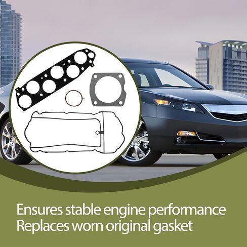 MS19700 Upper Intake Manifold Gasket Fit for Honda Odyssey Accord Pilot Crosstour & Acura RL TL TSX 2005-2017, Fuel Injection Gasket Kit Replaces 037-4889 in Kuwait