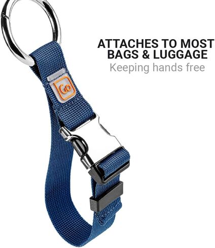 Go Travel Carry Clip, Carabiner Clip for Carrying Jackets, Umbrellas, and Shopping Bags, Easy Attachment to Luggage Bags, Travel Essentials, Blue in Saudi Arabia