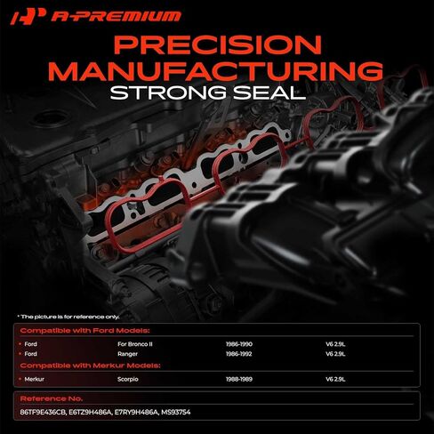 A-Premium Upper Fuel Injection Plenum Gasket Set Compatible with Ford Ranger 1986-1992, Bronco II 1986-1990 & Merkur Scorpio 1988-1989, 2.9L in Kuwait