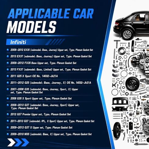مجموعة حشية حقن الوقود الكاملة MS97367 متوافقة مع 2007-2019 إنفينيتي EX35 EX37 G25 G35 G37،2007-2019 350Z 370Z in Kuwait