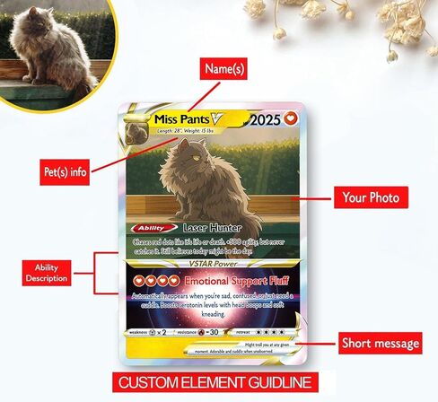 بطاقات مخصصة للقطط ثلاثية الأبعاد من الأكريليك لقططك، حيوانات أليفة مخصصة من Holofoil أكريليك بطاقة نمط الرسوم المتحركة، بطاقة تجارية ثلاثية الأبعاد هدايا للحيوانات الأليفة لأصدقائك ذوي الفراء، والزوجة، والزوج، وله، لها in Kuwait