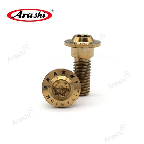 Arashi 10 Pcs M6x20mm Titanium Alloy Front Brake Disc Rotors Mounting Bolts Screws for Yamaha YZF R1 R6 R7 FZ1 FZ6 FZ8 MT09 FZ09 MT10 FZ10 XJ6 XTZ700 XTZ1200 XV1700PC Vmax1700 XV1900 in Kuwait