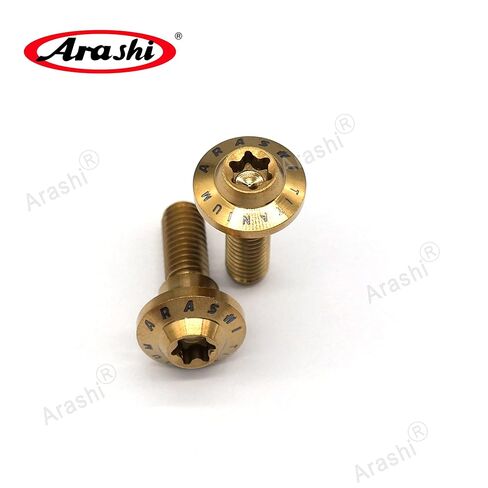 Arashi 5 قطع M8x22mm سبائك التيتانيوم الخلفية قرص الفرامل الدوار تصاعد مسامير ل GSXR 600 750 1000 1300 Hayabusa SV 650 1000، YZF R1 R6 R7 MT07 FZ07 MT09 FZ09، NC700 S X، G310GS ABS، ذهبي in Kuwait