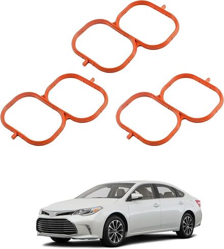 3PCS Upper Intake Manifold Plenum Gasket Set Compatible with Toyota Camry Avalon Highlander Sienna RAV4 for Lexus ES350 RX350 3.5L V6, Replaces 17176-0P020 17176-31040 17176-31090 in Kuwait