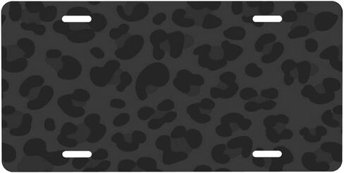Black Cheetah Leopard License Plate Car Front License Plates with 4 Holes Funny Aluminum Metal for Car Accessory Novelty Vanity Tag for Us Canada License Plate Men Women Made in USA 6 * 12 in in Saudi Arabia