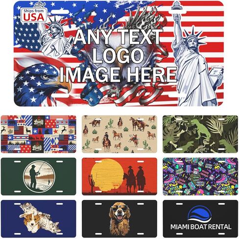 Print in USA, Personalized Novelty Front License Plate, 6×12in Custom Front License Plate, Personalized Decorative Plates for Front of Car, Custom Gift for New Car Owner, Decorative Only in Kuwait