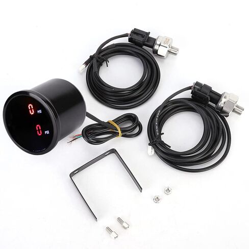 Generic Boost Gauge Boost Gauge Electric Oi 2in 52mm Car PSI Pressure LED Digital Display Ride Sensor Kit for Accurate Monitoring in Kuwait