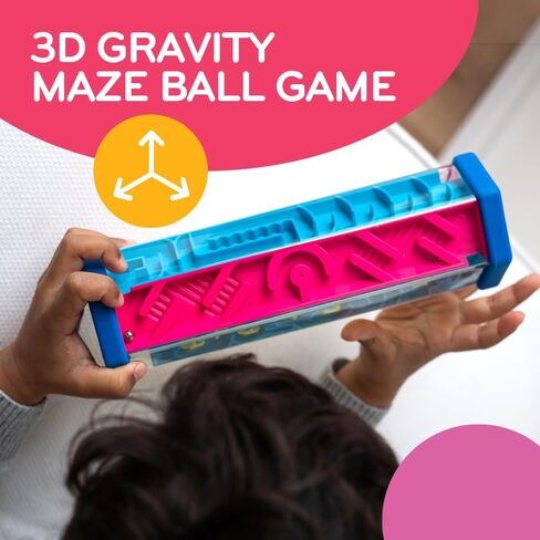 Mobi Zoomi Hexagon Maze Puzzle Game - 3D Hexagon Maze Gravity Ball Game for Toddlers and Kids, Brain Teaser Puzzles, Fidget Toy for Motor Skills and Coordination - Toddler Toys for Ages 4+ in Kuwait