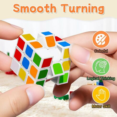 24 Pack Mini Puzzle Cubes Party Favors for Kids, 3x3 Mini Magic Cube Puzzle Prize Set for Kids School Rewards, 1.18inch Bulk Small Toys for Party, Birthday, Christmas Stocking in Kuwait