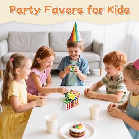 24 Pack Mini Puzzle Cubes Party Favors for Kids, 3x3 Mini Magic Cube Puzzle Prize Set for Kids School Rewards, 1.18inch Bulk Small Toys for Party, Birthday, Christmas Stocking in Kuwait