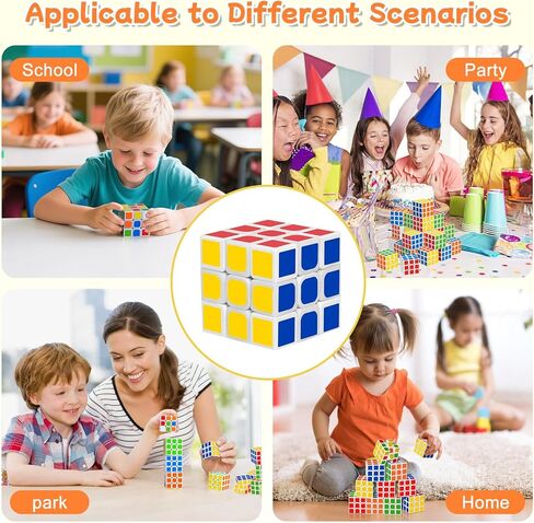 24 Pack Mini Puzzle Cubes Party Favors for Kids, 3x3 Mini Magic Cube Puzzle Prize Set for Kids School Rewards, 1.18inch Bulk Small Toys for Party, Birthday, Christmas Stocking in Kuwait