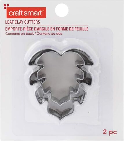 Craft Smart Monstera Leaf Clay Cutter Set – 2 Assorted Metal Cutters per Set for Polymer Clay Projects, 12 Pack (24 Cutters Total) in Kuwait